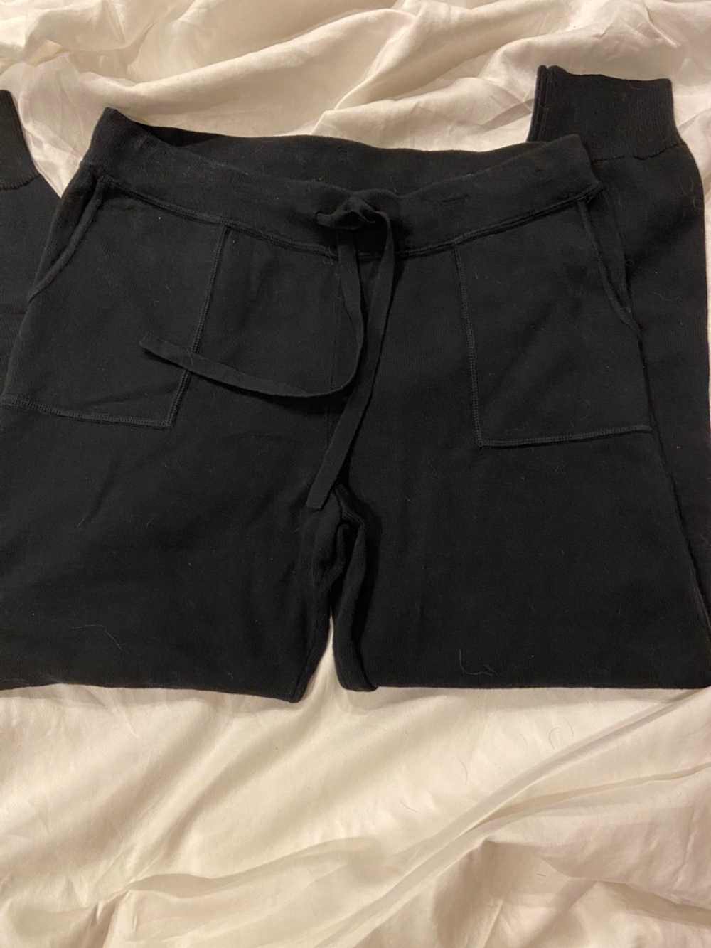 J. Crew Black Knit Thick Cotton Joggers size small like new